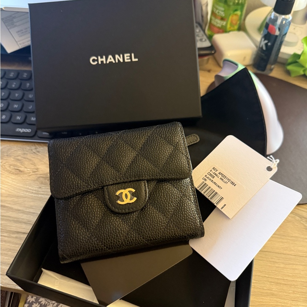 Chanel Classic Flap Black Caviar Leather Wallet